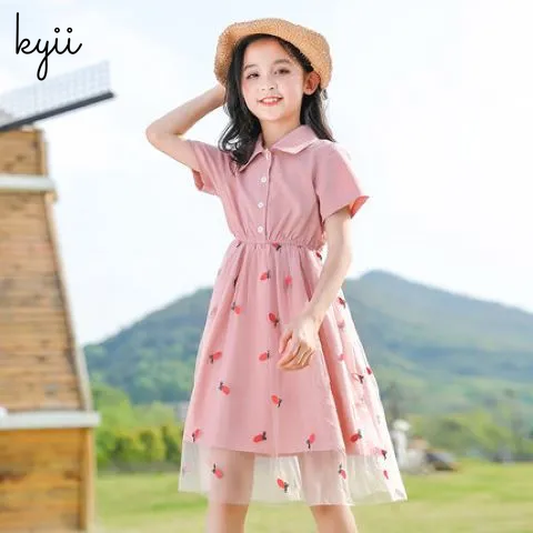 KYII children summer Korean girls fashionable Princess Dress ky22097