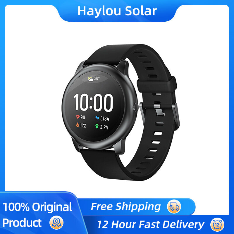 Haylou Smart Watch Solar LS05 12 Sports Modes Music Control Sports Wristband 24H Daily Waterproof Fitness Bracelet