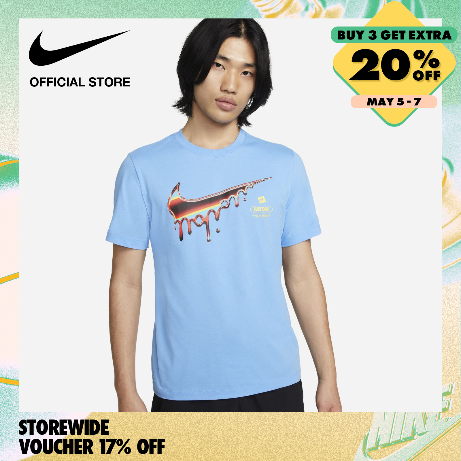 Nike Men's Sportswear Heatwave T-Shirt - University Blue
