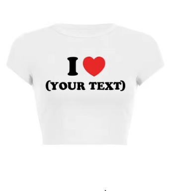 DIY Customize Your Text Couple Summer Casual Short Sleeve O Neck Cropped Navel Women Crop Tops Soft Bodycon Fashion Tees Blouse