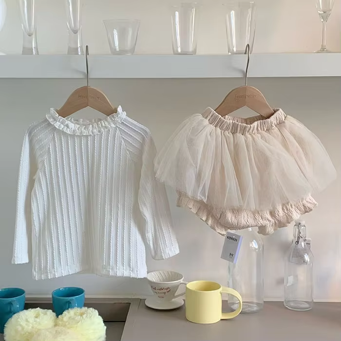 2025 New Spring 0-3Yrs Infant Baby Girls Clothing Set Long Sleeved Cotton T-shirt+PP Shorts Toddler Baby Girl Clothes Suit