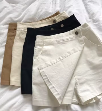 Syiwidii Elegant Solid Shorts Skirt Women Casual Slimming High Waist A Line Shorts 2025 New Korean Style Chic Lady Short Pants