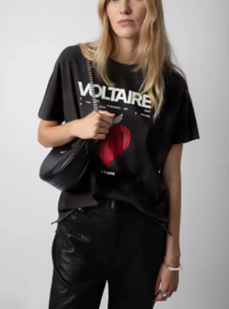 Women Short Sleeve Tshirt Letter Heart-Shaped Printed Rhinestone Casual Lady O-neck Loose Tees Summer 2024