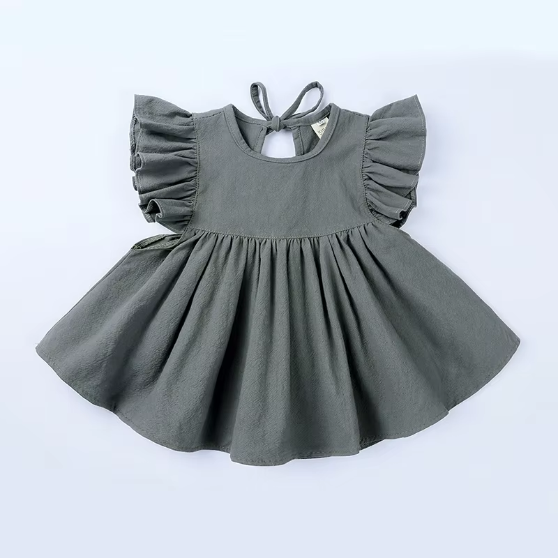 2025 Summer Toddler Cotton Linen Ruffle Tops+Bloomers Shorts Baby Girl Clothes Set Princess Girls Outfits Newborn Baby Clothes